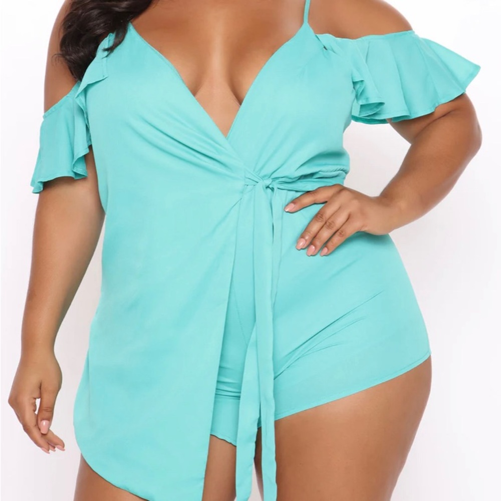 Teal Romper